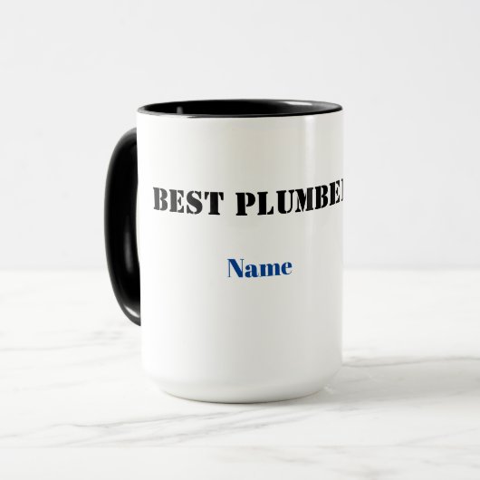 Beste Klempner-Tasse für Schwarzen Klempner Tasse (Vorderseite Links)