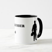 Beste Klempner-Tasse mit schwarzer Silhouette Tasse (VorderseiteRechts)