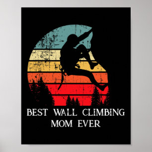 Beste Kletter-Mutter überhaupt Cooler Sohn Vintage Poster