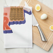Beste Knittertechnik für Mama je Retro Vintage Typ Geschirrtuch (Viertel Falte)