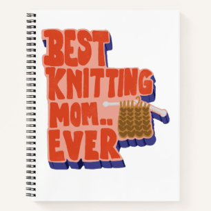 Beste Knittertechnik für Mama je Retro Vintage Typ Notizblock
