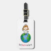 Beste Krankenschwester auf Erde - Gepäckanhänger (Vorderseite vertikal)