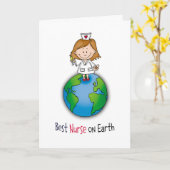 Beste Krankenschwester der Welt - Krankenpflege -  Karte (Gelbe Blume)