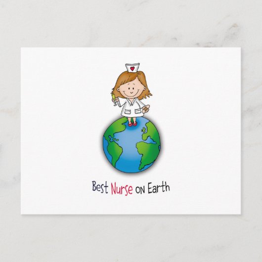 Beste Krankenschwester der Welt - Krankenpflege -  Postkarte (Vorderseite)