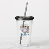 Beste Krankenschwester fügt Bildname Text ärztlich Acryltrinkbecher (Rückseite)