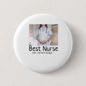 Beste Krankenschwester fügt Bildname Text ärztlich Button (Vorderseite)