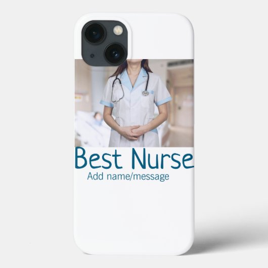 Beste Krankenschwester fügt Bildname Text ärztlich Case-Mate iPhone Hülle (Rückseite)
