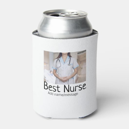 Beste Krankenschwester fügt Bildname Text ärztlich Dosenkühler (Kanne Vorderseite)