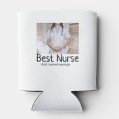 Beste Krankenschwester fügt Bildname Text ärztlich Dosenkühler (Rückseite)
