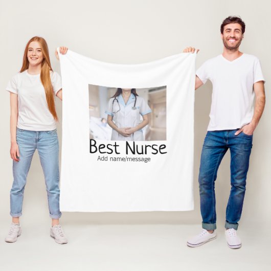 Beste Krankenschwester fügt Bildname Text ärztlich Fleecedecke (Beispiel)