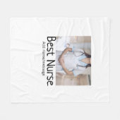 Beste Krankenschwester fügt Bildname Text ärztlich Fleecedecke (Vorderseite (Horizontal))