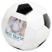 Beste Krankenschwester fügt Bildname Text ärztlich Fußball (Dreiviertel)