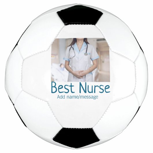 Beste Krankenschwester fügt Bildname Text ärztlich Fußball (Vorderseite)