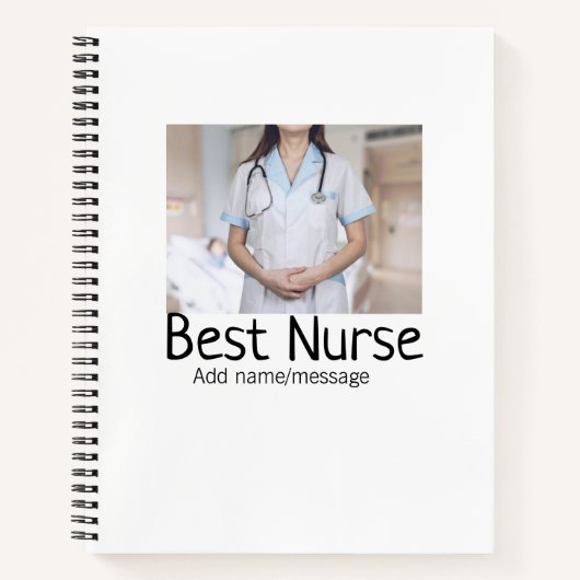 Beste Krankenschwester fügt Bildname Text ärztlich Notizblock (Vorderseite)
