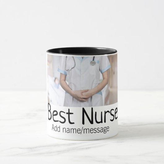 Beste Krankenschwester fügt Bildname Text ärztlich Tasse (Zentrum)