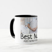 Beste Krankenschwester fügt Bildname Text ärztlich Tasse (Vorderseite Links)