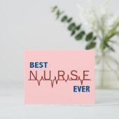Beste Krankenschwester je Postkarte (Stehend Vorderseite)