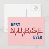 Beste Krankenschwester je Postkarte (Vorne/Hinten)