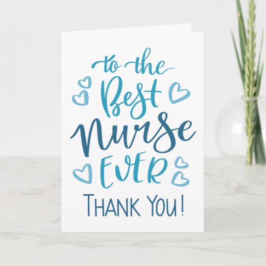 Beste Krankenschwester je Vielen Dank Typografie i Karte (Vorderseite)