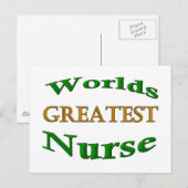 Beste Krankenschwester Postkarte (Vorne/Hinten)