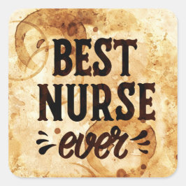 Beste Krankenschwester Quadratischer Aufkleber