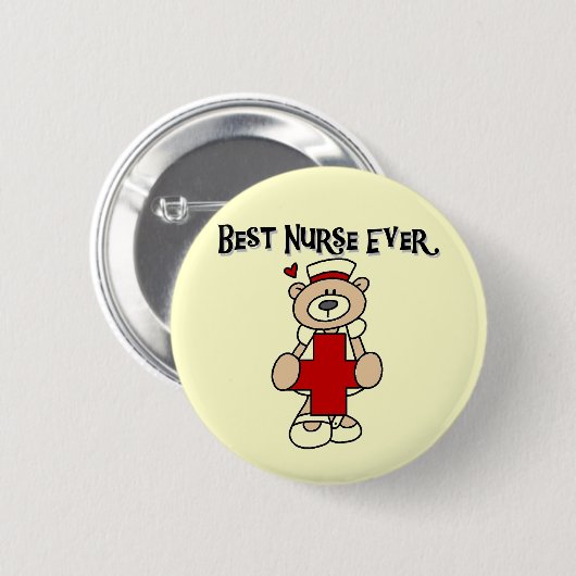 Beste Krankenschwester-überhaupt T - Shirts und Button (Vorne & Hinten)