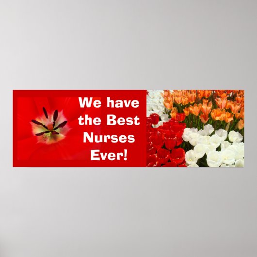 Beste Krankenschwestern je Plakatbanner Tulip-Blum Poster (Vorne)