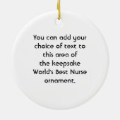 Beste Krankenschwesterverzierung der Keramikornament (Hinten)