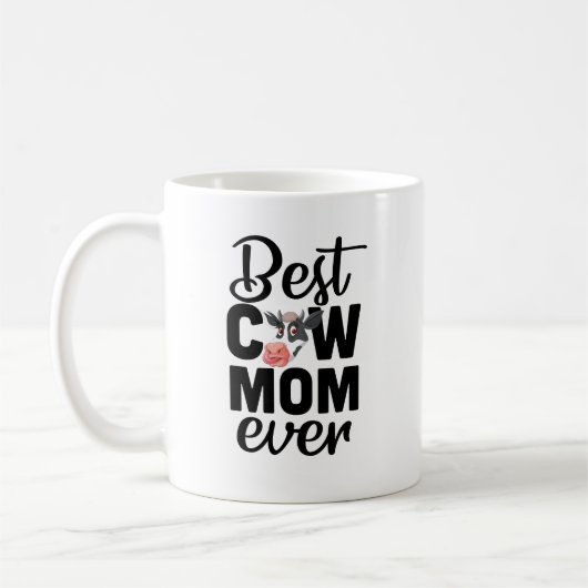 Beste Kuh-Mama (Mama) je Kaffeetasse (Links)