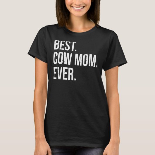 Beste Kuh-Mutter überhaupt Süße Kuh Bauernmutter T-Shirt (Vorderseite)