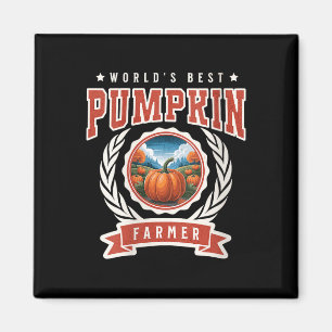 Beste Kürbisfarmerin der Welt Herbst Kürbis P Magnet