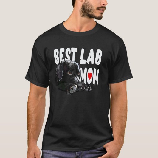 Beste Lab-Mama Schwarzer Labrador Retriever Mutter T-Shirt (Vorderseite)