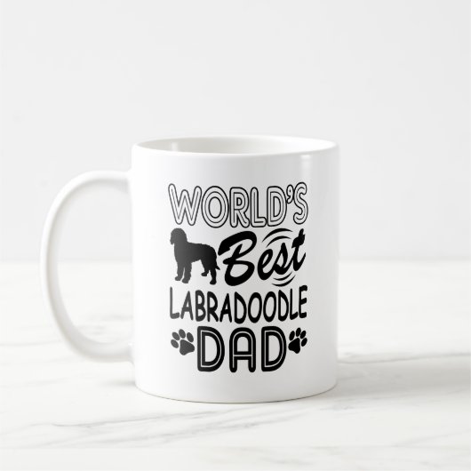 Beste Labradoodle Vater-Tasse Kaffeetasse (Links)