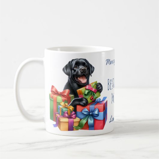 Beste Labrador-Mama Ever Mercury Black Lab Kaffeetasse (Links)