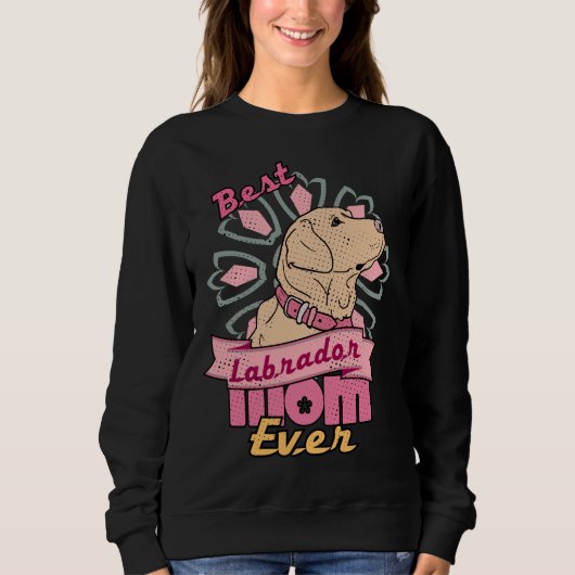 Beste Labrador-Mama je Angepasster Scoop Sweatshirt (Vorderseite)