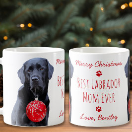 Beste Labrador-Mama Weihnachten Niedliches Schwarz Kaffeetasse