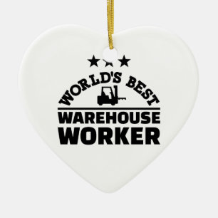 Beste Lagerarbeitskraft der Welt Keramikornament