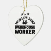 Beste Lagerarbeitskraft der Welt Keramikornament (Links)