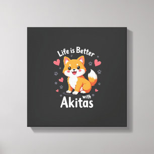 Beste Leben mit Akita Tank Top Leinwanddruck