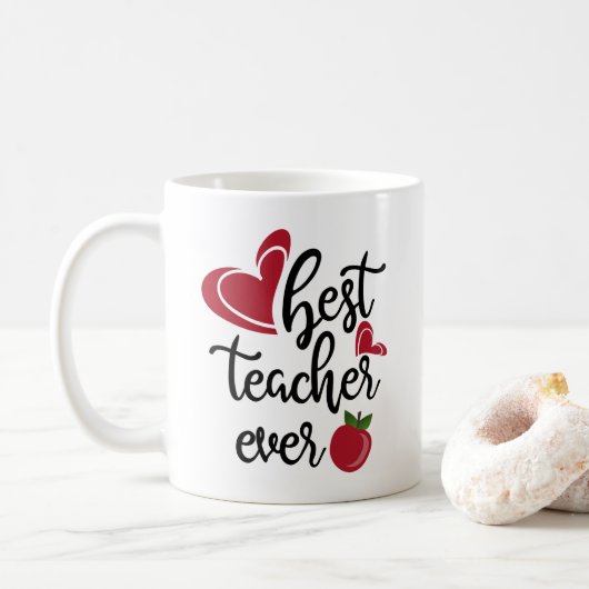 Beste Lehrer für Typografie Kaffeetasse (Mit Donut)