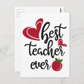 Beste Lehrer für Typografie Postkarte (Vorne/Hinten)