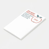 BESTE LEHRER individuelle Initialen Post-It Notize Klebezettel (angewinkelt)