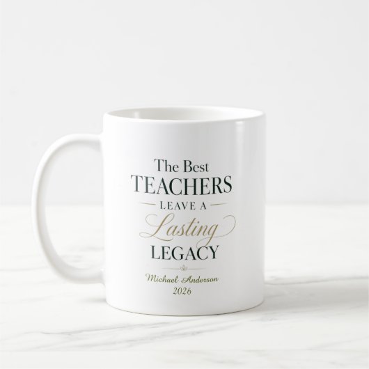 Beste Lehrer Legacy Kaffeetasse (Links)