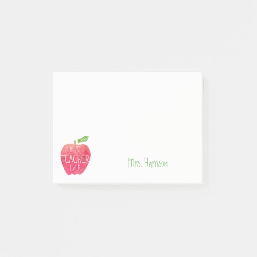 Beste Lehrer-überhaupt personalisierte Schule Post-it Klebezettel (Vorderseite)