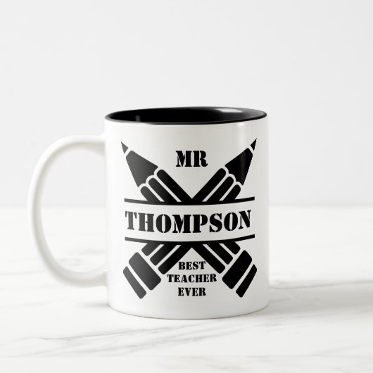 Beste Lehrer-überhaupt Zweifarbige Tasse (Links)