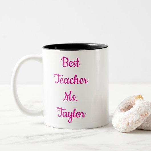 Beste Lehrerin Aller Zeiten Kaffeetasse (Mit Donut)
