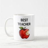 BESTE LEHRERIN Apple-Educator-Geschenk Kaffeetasse (Links)