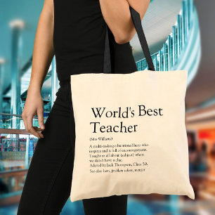Beste Lehrerin/Bester Lehrer der Welt Definition p Tragetasche