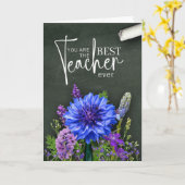 Beste Lehrerin Florale Grüße Karte (Gelbe Blume)