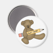 Beste Lehrerin für Bären und Stifte Magnet (Vorderseite/Rückseite)